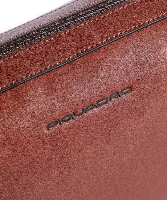 BLACK SQUARE Beauty Case in pelle CUOIO - Beauty Case