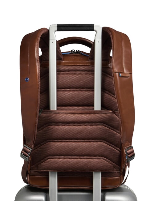 BLUE SQUARE Zaino in pelle, porta pc 14" MARRONE - Zaini da lavoro porta PC