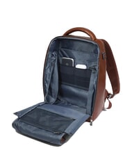PIQUADRO BLUE SQUARE Zaino in pelle, porta pc 14" MARRONE - Zaini da lavoro porta PC - 6