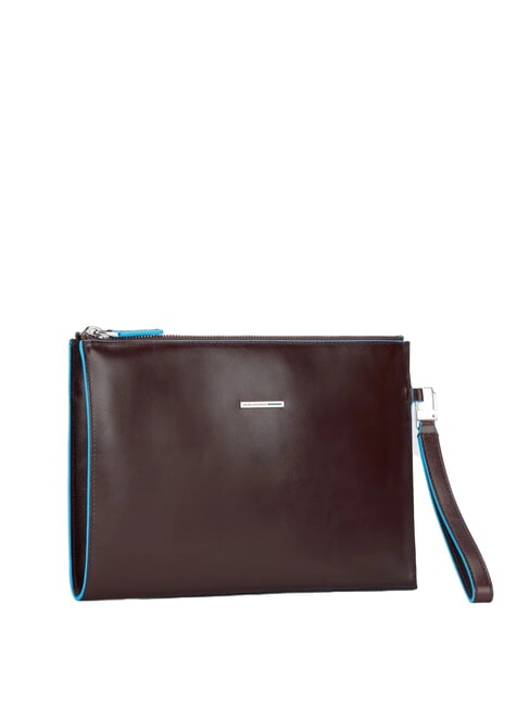 BLUE SQUARE Pochette piatta in pelle MOGANO - Borse Donna