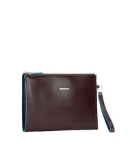 PIQUADRO BLUE SQUARE Pochette piatta in pelle MOGANO - Borse Donna - 2