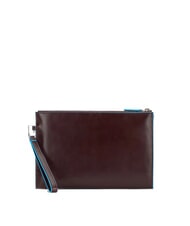PIQUADRO BLUE SQUARE Pochette piatta in pelle MOGANO - Borse Donna - 3