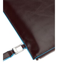 PIQUADRO BLUE SQUARE Pochette piatta in pelle MOGANO - Borse Donna - 4