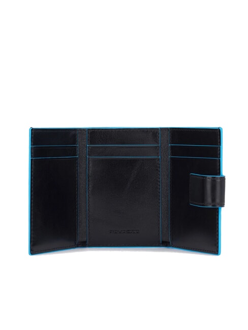 BLUE SQUARE Portafoglio trifold pelle e monete Nero - Portafogli Uomo