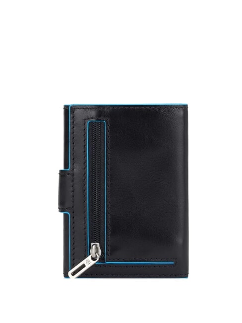 BLUE SQUARE Portafoglio trifold pelle e monete Nero - Portafogli Uomo