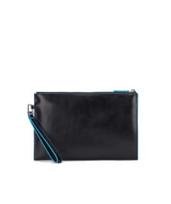 PIQUADRO BLUE SQUARE Pochette piatta in pelle Nero - Borse Donna - 3