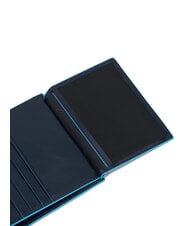 PIQUADRO BLUE SQUARE Portafoglio verticale in pelle blu - Portafogli Uomo - 3