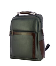 PIQUADRO X1 Zaino in pelle, porta pc 15.6" blu/marrone - Zaini da lavoro porta PC - 2