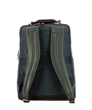 PIQUADRO X1 Zaino in pelle, porta pc 15.6" blu/marrone - Zaini da lavoro porta PC - 3