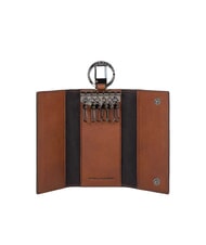 PIQUADRO BLACK SQUARE Astuccio portachiavi in pelle 6 ganci CUOIO - Portachiavi - 2
