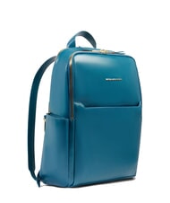 PIQUADRO BLUE SQUARE  Zaino porta PC 14", in pelle ottanio 3 - Zaini da lavoro porta PC - 2