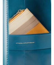 PIQUADRO BLUE SQUARE  Zaino porta PC 14", in pelle ottanio 3 - Zaini da lavoro porta PC - 5