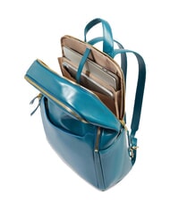 PIQUADRO BLUE SQUARE  Zaino porta PC 14", in pelle ottanio 3 - Zaini da lavoro porta PC - 6