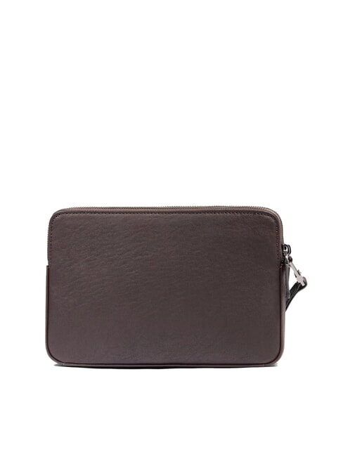BLACK SQUARE Pochette uomo in pelle con polsierina MORO - Porta tablet & Organizer