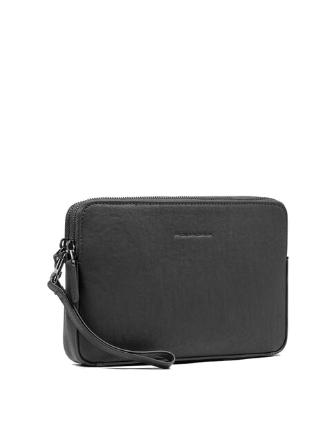 BLACK SQUARE Pochette uomo in pelle con polsierina Nero - Porta tablet & Organizer