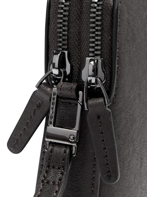 BLACK SQUARE Pochette uomo in pelle con polsierina Nero - Porta tablet & Organizer