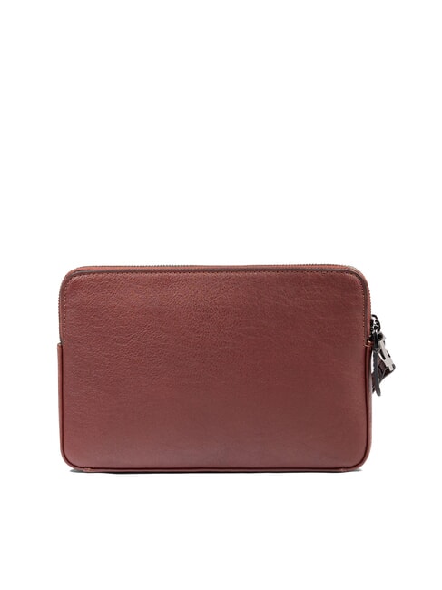 BLACK SQUARE Pochette uomo in pelle con polsierina CUOIO - Porta tablet & Organizer