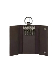 PIQUADRO BLACK SQUARE Astuccio portachiavi in pelle 6 ganci - Portachiavi