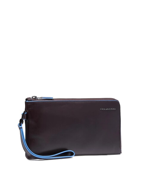 BLUE SQUARE Portacarte pochette uomo in pelle MOGANO - Portafogli Uomo