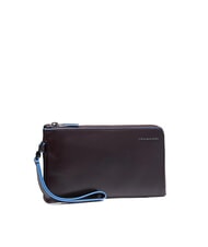 PIQUADRO BLUE SQUARE Portacarte pochette uomo in pelle MOGANO - Portafogli Uomo - 2