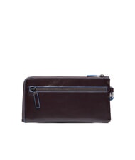 PIQUADRO BLUE SQUARE Portacarte pochette uomo in pelle MOGANO - Portafogli Uomo - 3