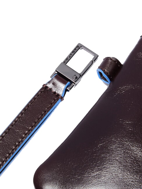 BLUE SQUARE Portacarte pochette uomo in pelle MOGANO - Portafogli Uomo