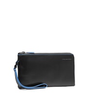 PIQUADRO BLUE SQUARE Portacarte pochette uomo in pelle Nero - Portafogli Uomo - 2