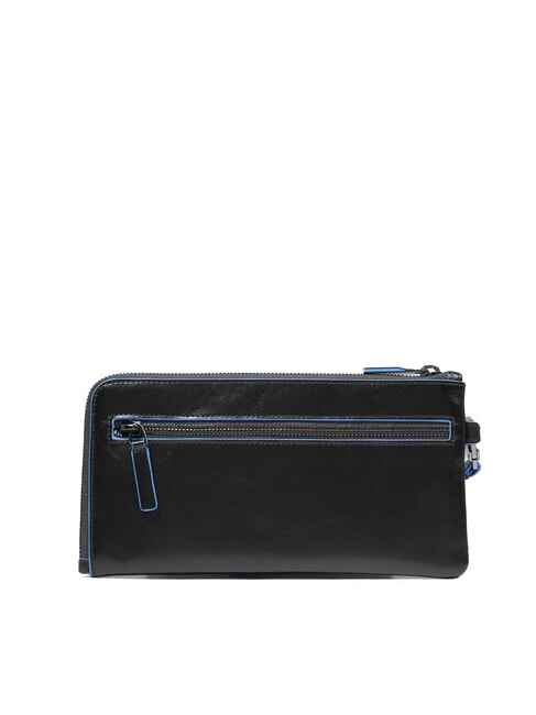 BLUE SQUARE Portacarte pochette uomo in pelle Nero - Portafogli Uomo