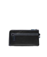 PIQUADRO BLUE SQUARE Portacarte pochette uomo in pelle Nero - Portafogli Uomo - 3
