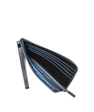 PIQUADRO BLUE SQUARE Portacarte pochette uomo in pelle Nero - Portafogli Uomo - 4