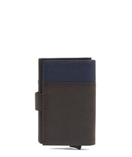 PIQUADRO HARPER Portafoglio portacard in pelle blu/testa di moro - Portafogli Donna - 4