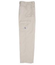 CALVIN KLEIN CK JEANS Pantalone cargo in cotone stretch eggshell - Pantaloni Donna - 3