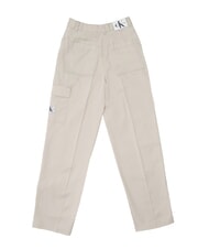 CALVIN KLEIN CK JEANS Pantalone cargo in cotone stretch eggshell - Pantaloni Donna - 4