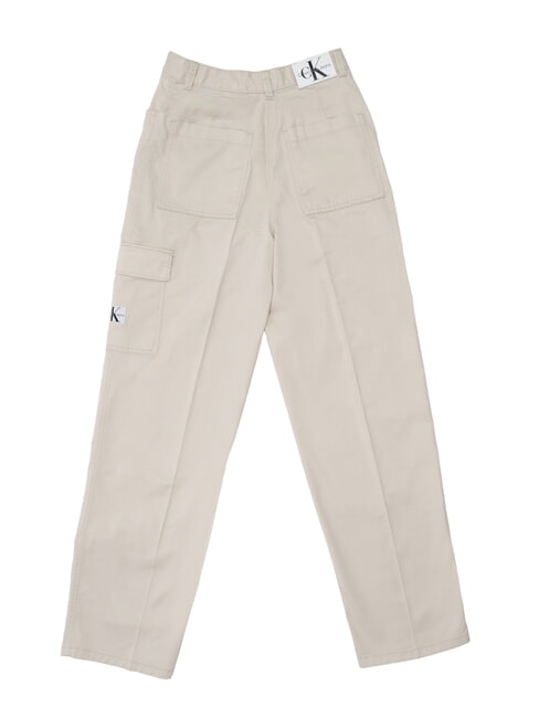 CK JEANS Pantalone cargo in cotone stretch eggshell - Pantaloni Donna