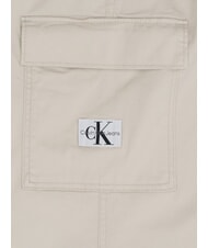 CALVIN KLEIN CK JEANS Pantalone cargo in cotone stretch eggshell - Pantaloni Donna - 2