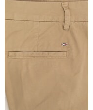 TOMMY HILFIGER TH Pantalone in cotone stretch beige - Pantaloni Donna - 4