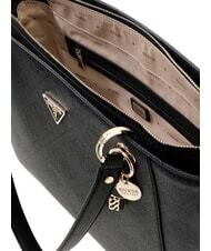 GUESS NOELLE 2 Borsa tote a spalla stampa logo 4G coal - Borse Donna - 3