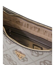 GUESS NOELLE 2 Borsa a spalla stampa logo 4G dark taupe logo - Borse Donna - 6