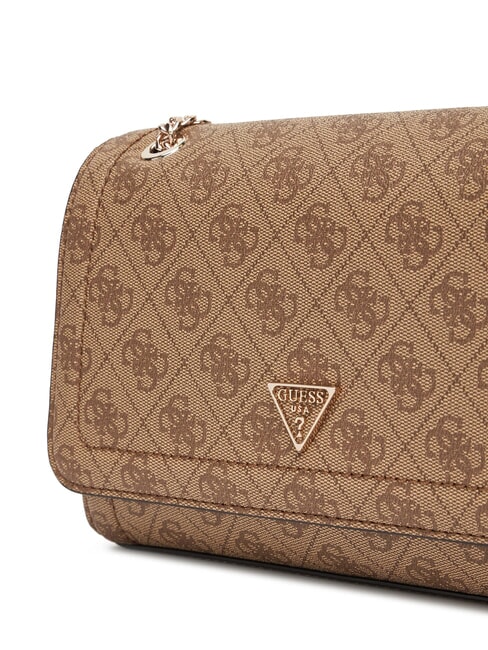 NOELLE 2 Borsa convertible con flap latte logo/brown - Borse Donna