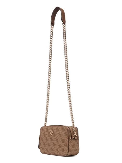 NOELLE 2 Borsa camera case a tracolla latte logo/brown - Borse Donna