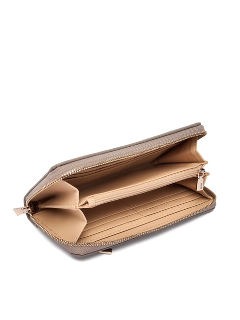 BRENTON Portafoglio zip around dark taupe - Portafogli Donna