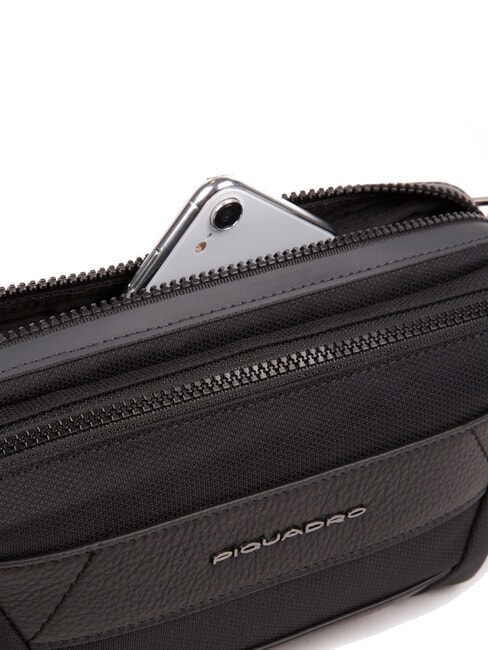 TRAKAI Marsupio in pelle e tessuto Nero - Marsupi