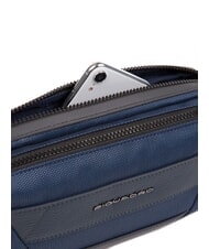 PIQUADRO TRAKAI Marsupio in pelle e tessuto blu - Marsupi - 2