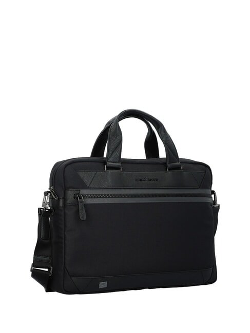 TRAKAI Cartella in pelle e tessuto porta pc 14" Nero - Cartelle Lavoro