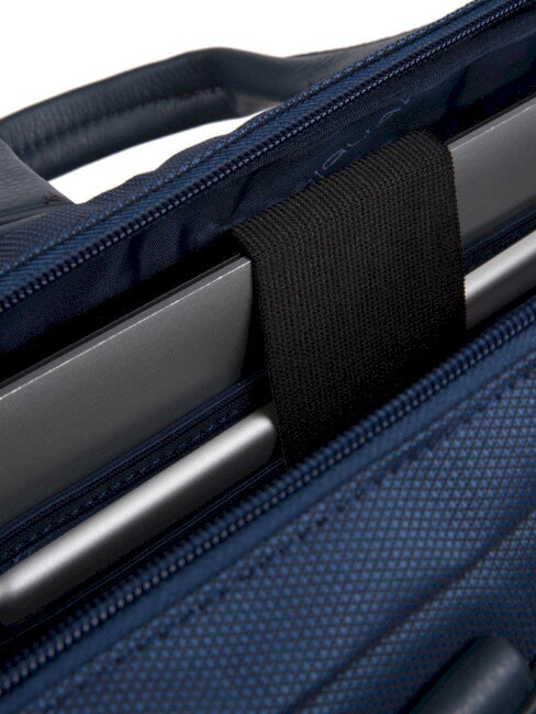 TRAKAI Cartella in pelle e tessuto porta pc 14" blu - Cartelle Lavoro