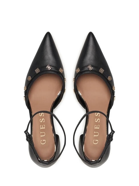 NANAE D&eacute;collet&eacute; alte con cinturino e borchie NERO - Scarpe Donna