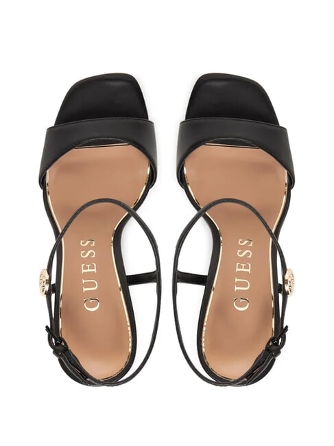 HENDORA Sandali alti in pelle con plateau NERO - Scarpe Donna