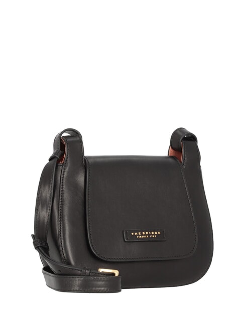 LUCIA Borsa in pelle a tracolla Nero Oro - Borse Donna