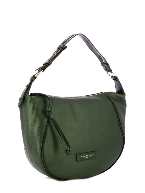 DOMITILLA Borsa hobo a spalla in pelle malachite abb.oro - Borse Donna