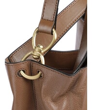 THE BRIDGE ELISABETTA Borsa in pelle con tracolla oyster abb. oro - Borse Donna - 3
